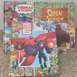 Look-and-Find Book Set - Thomas The Train, Big Hero 6, And Open Season